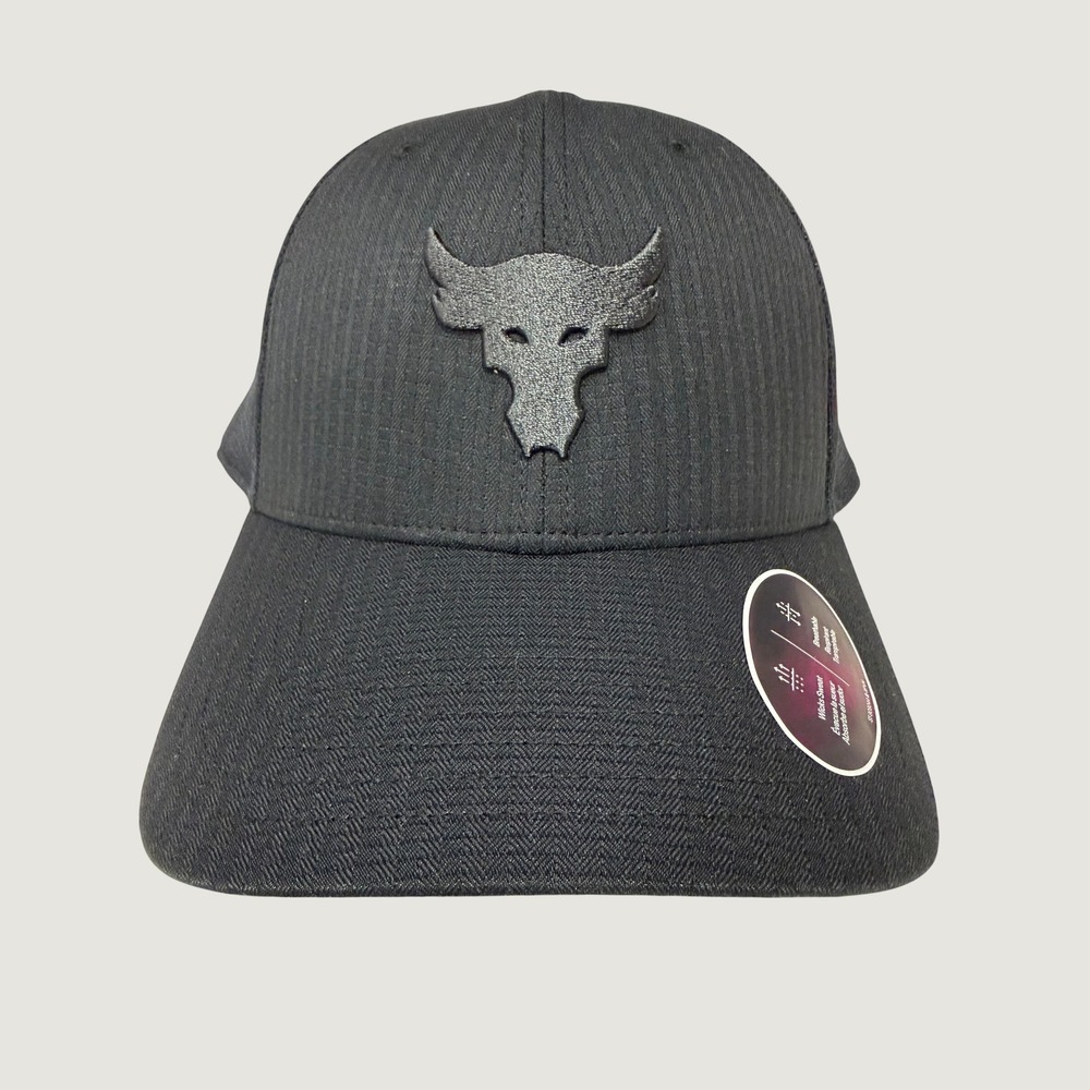 Under Armour Project Rock Trucker Hat Mens OSFM Black NWT Brahma Bull Snapback